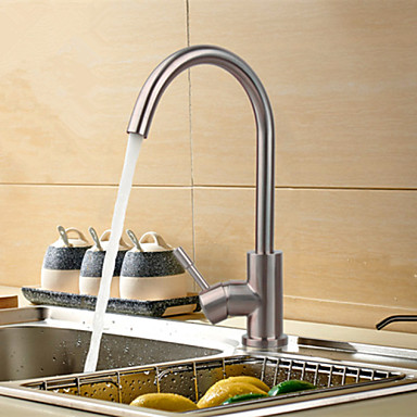 304 Stainless Steel Lead-Free Kitchen Mixer Tap Faucet Nickel Brushed